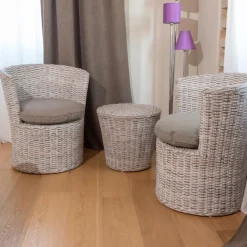 Poltroncina da Giardino in Kubù Cuscino Seduta Incluso – Calsifer