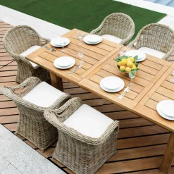 Poltroncina da Giardino Realizzata in Legno e Fibra in Grey Kubu - Lido