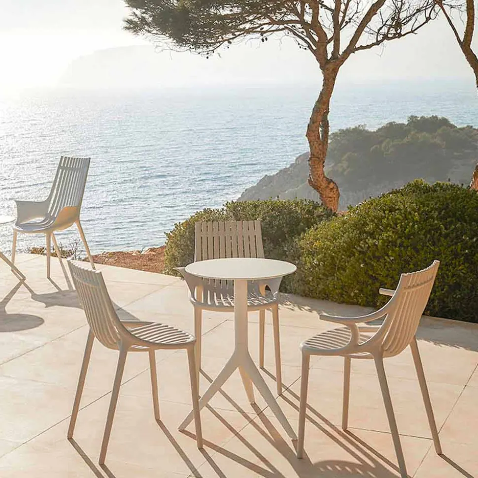 Poltroncina da Pranzo per Esterno Plastica Impilabile 4 Pezzi - Ibiza by Vondom