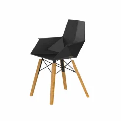 Poltroncina da Soggiorno di Design in Polipropilene e Legno - Faz Wood by Vondom