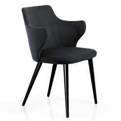 Poltroncina da Soggiorno Elegante Tessuto Colorato e Metallo Nero - Duchessa