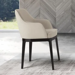 Poltroncina da Soggiorno in Diversi Tessuti e Legno Massello Made in Italy - Evy