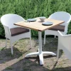 Poltroncina Impilabile in Alluminio Rivestita Wicker Bianco - Bruma