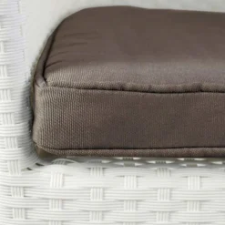 Poltroncina Impilabile in Alluminio Rivestita Wicker Bianco - Bruma