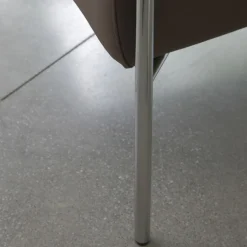 Poltroncina in Metallo e Seduta in Ecopelle Made in Italy - Menta