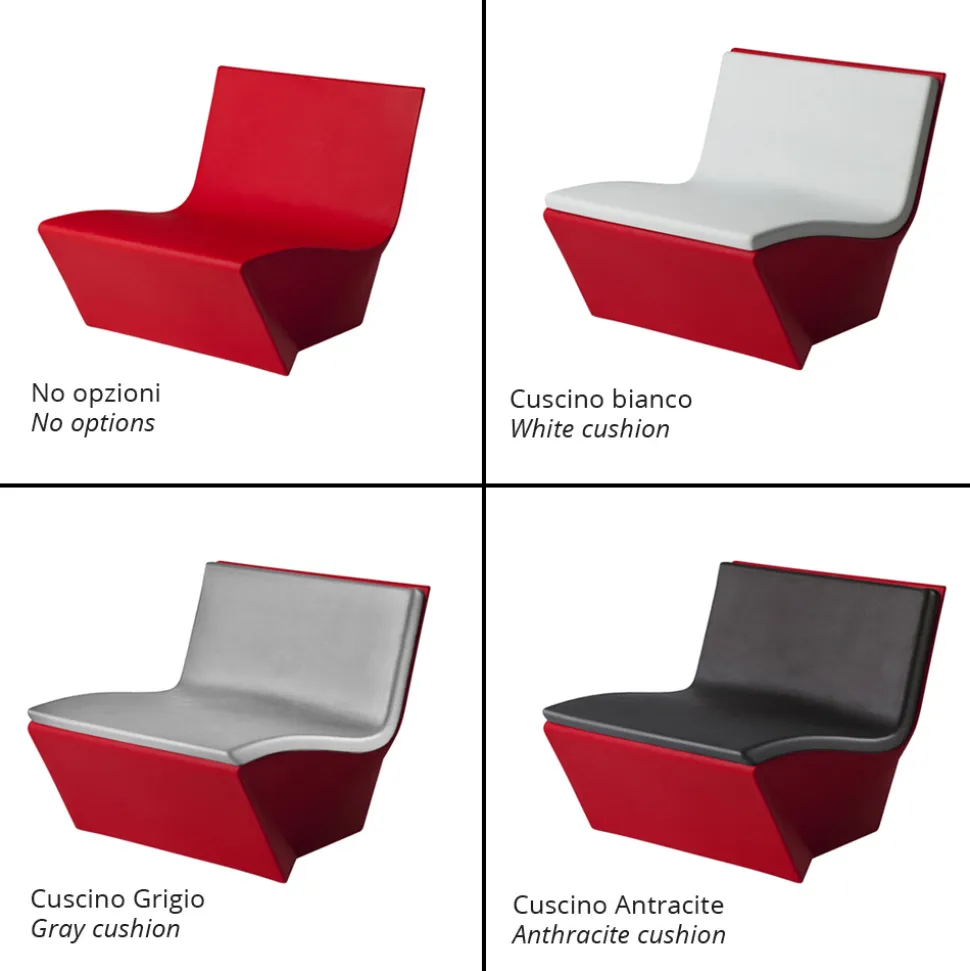 Poltroncina lounge design moderno Slide Kami Ichi fatta in Italia