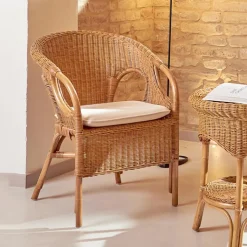 Poltroncina Outdoor in Midollino con Cuscino Seduta – Nathaniel