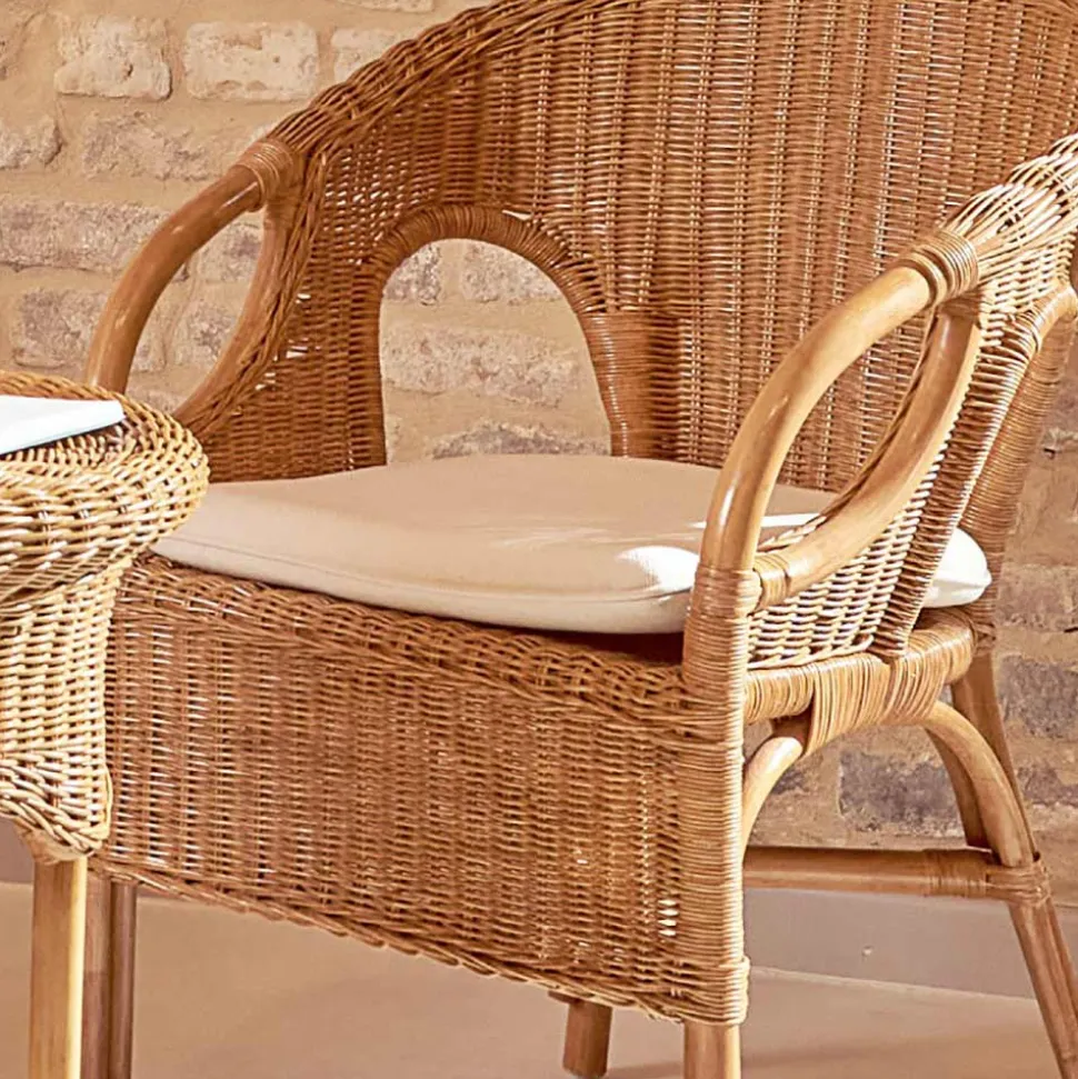 Poltroncina Outdoor in Midollino con Cuscino Seduta – Nathaniel