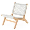 Poltroncina Relax da Esterno in Teak ed Intreccio in Corda - Arjuna