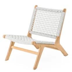 Poltroncina Relax da Esterno in Teak ed Intreccio in Corda - Arjuna