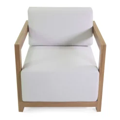 2 Poltrone con Tavolino in Alluminio con Trasferimento Termico Effetto Legno - Camper