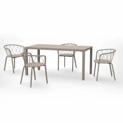 2 Poltrone da Esterno in Metallo Verniciato Impilabili Made in Italy - Adia
