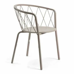 2 Poltrone da Esterno in Metallo Verniciato Impilabili Made in Italy - Adia