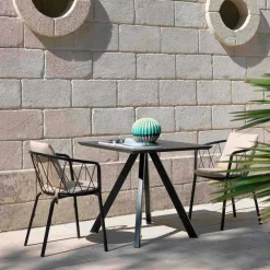 2 Poltrone da Esterno in Metallo Verniciato Impilabili Made in Italy - Adia
