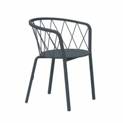 2 Poltrone da Esterno in Metallo Verniciato Impilabili Made in Italy - Adia