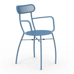 4 Poltrone da Giardino in Metallo di Diversi Colori Made in Italy - Siepe