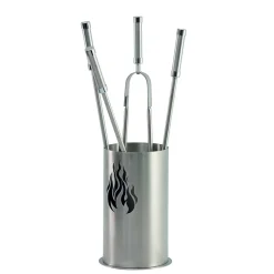 Porta Attrezzi con 4 Accessori in Acciaio Inox e Fiamma Made in Italy - Vita