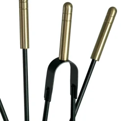 Porta Attrezzi con 4 Strumenti per la Cura del Camino Made in Italy - Fakir