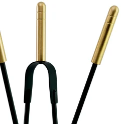 Porta Attrezzi con 4 Strumenti per la Cura del Camino Made in Italy - Fakir