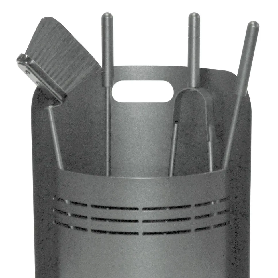 Porta Attrezzi Fisso con 4 Utensili per il Camino Made in Italy - Bonsai