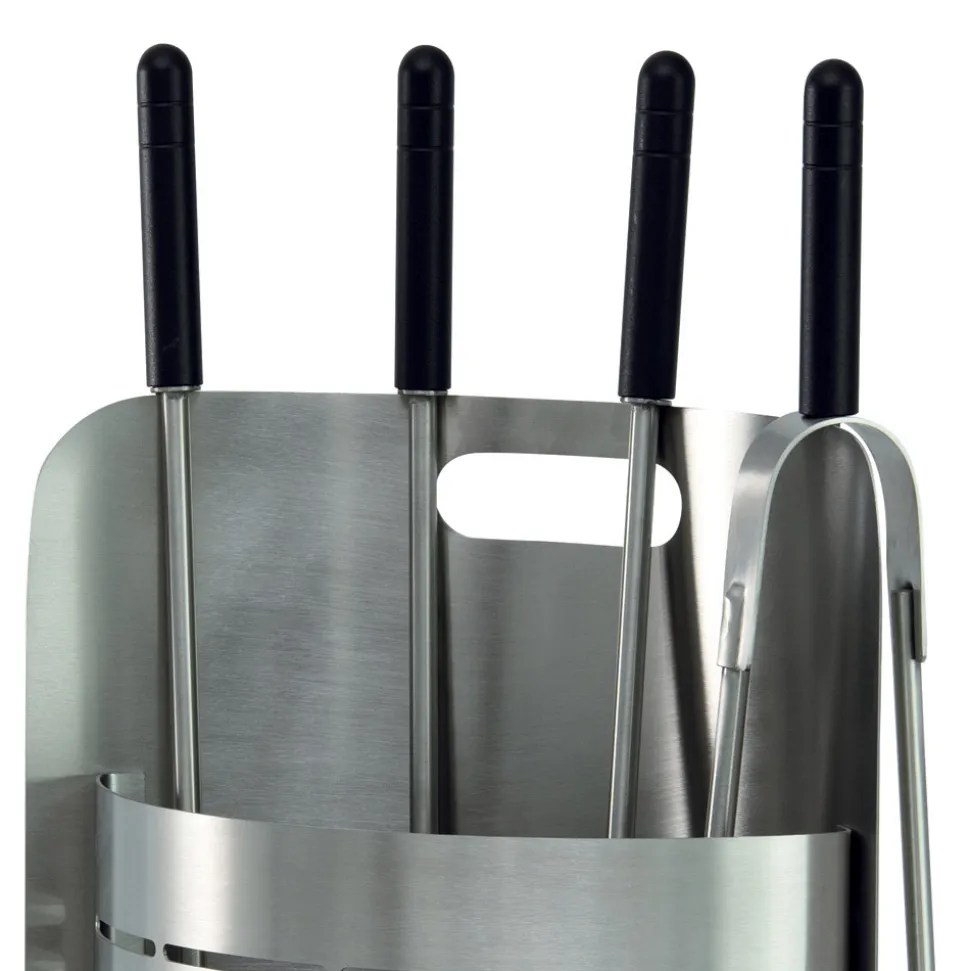 Porta Attrezzi Fisso con 4 Utensili per il Camino Made in Italy - Bonsai