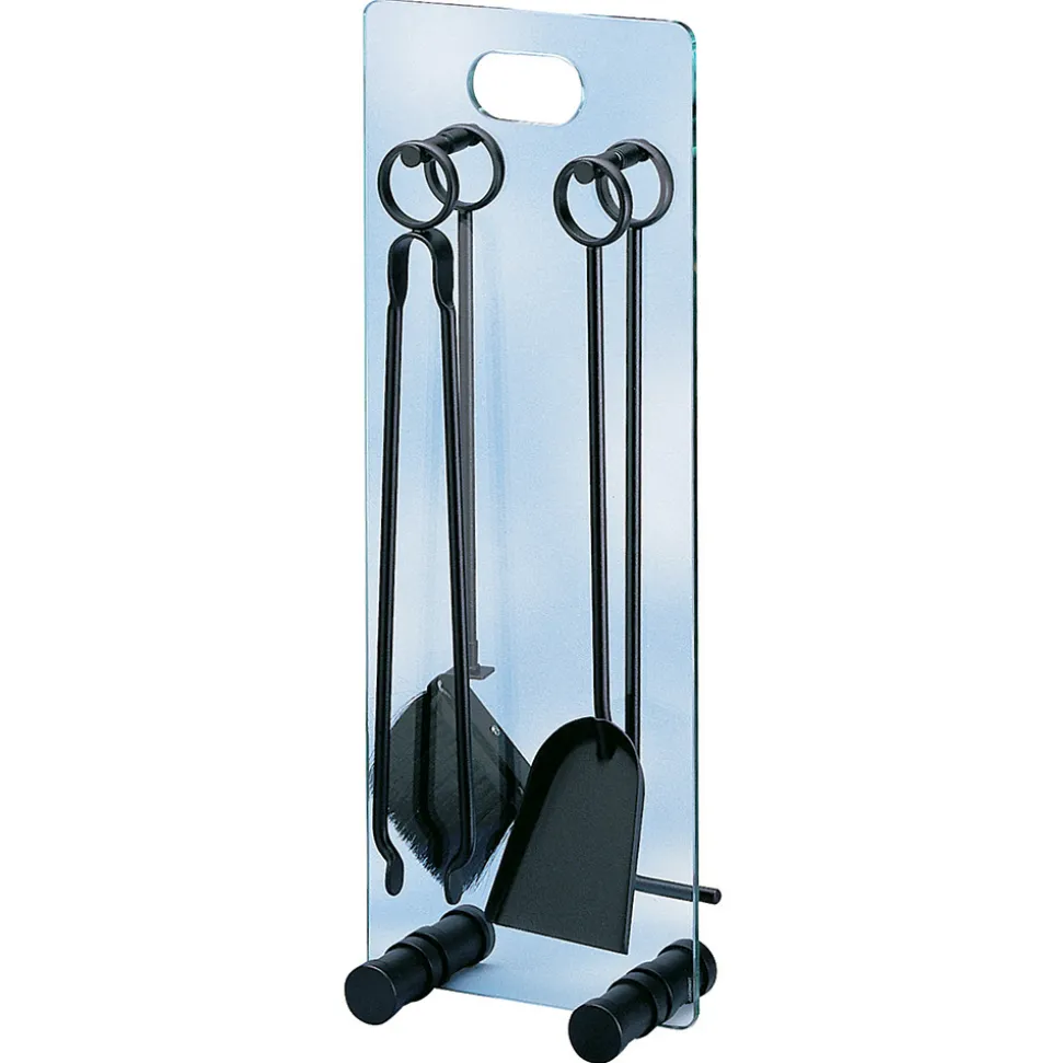 Porta Attrezzi in Cristallo Temperato con 4 Accessori Made in Italy - Zebra