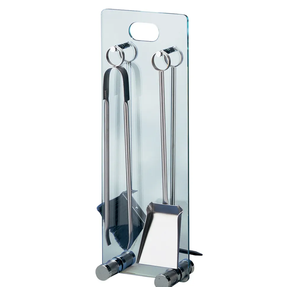 Porta Attrezzi in Cristallo Temperato con 4 Accessori Made in Italy - Zebra
