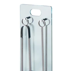Porta Attrezzi in Cristallo Temperato con 4 Accessori Made in Italy - Zebra
