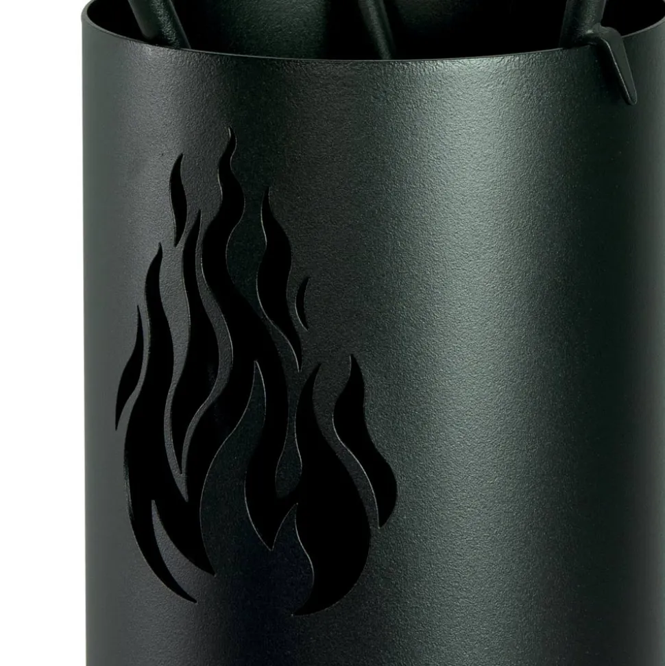 Porta Attrezzi in Metallo con 4 Accessori e Fiamma Made in Italy - Fakir