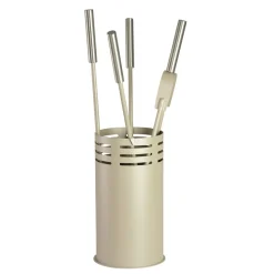 Porta Attrezzi per il Camino con 4 Utensili Inclusi Made in Italy - Merlo