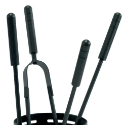 Porta Attrezzi per il Camino con 4 Utensili Inclusi Made in Italy - Merlo