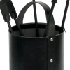 Porta Attrezzi Rotondo in Ecopelle con Manico e 4 Accessori Made in Italy - Piccione