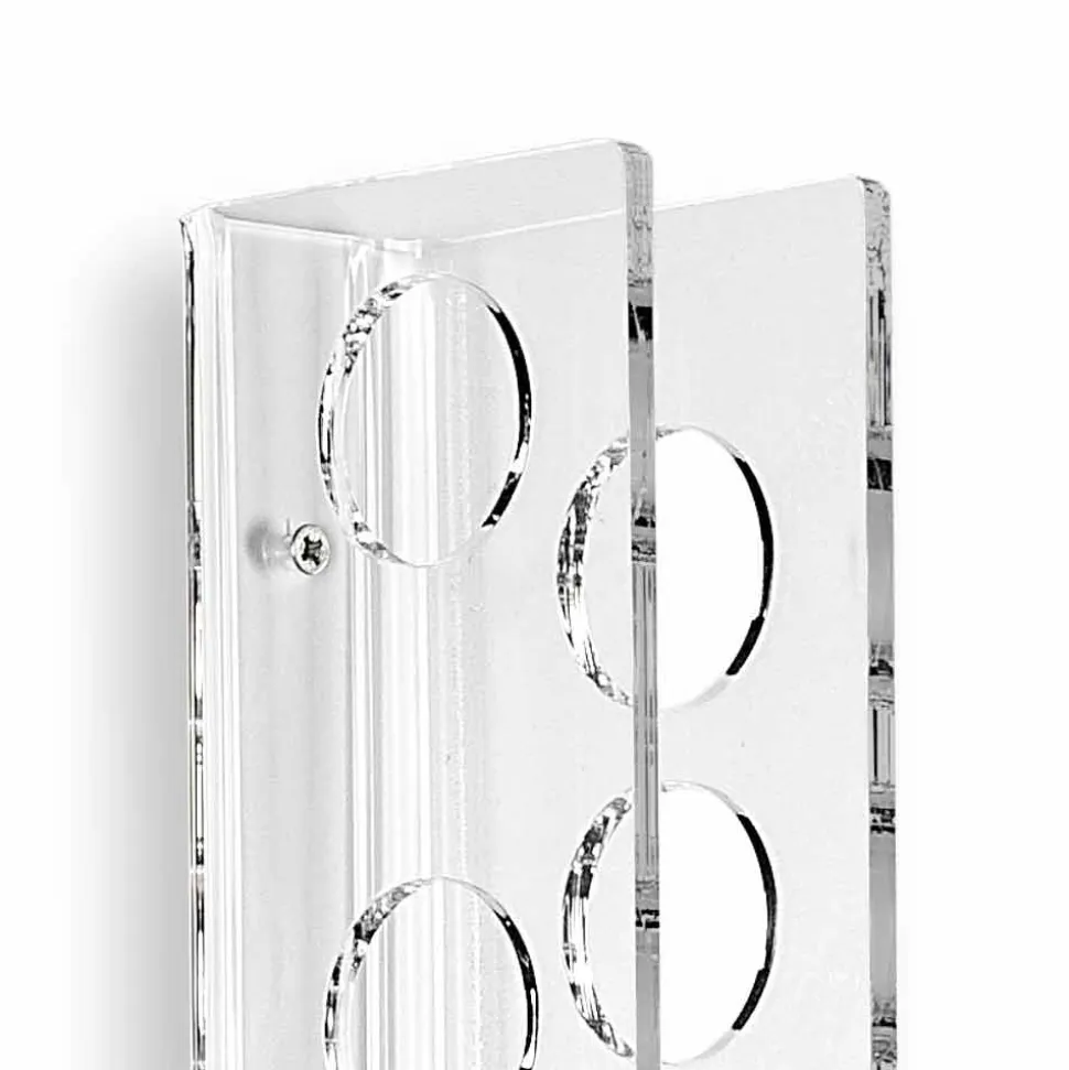Porta bottiglie da muro trasparente Baby small L6xH60xP11cm