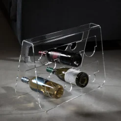 Portabottiglie Vino da Terra in Cristallo Acrilico Trasparente - Dappino