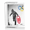 Portafoto Bifacciale in Plexiglass Trasparente Design Girevole 2 Pezzi - Miky