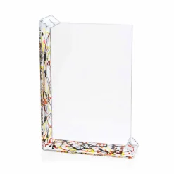 2 Portafoto Multiplo da Tavolo in Plexiglass Colorato o con Legno - Menelao