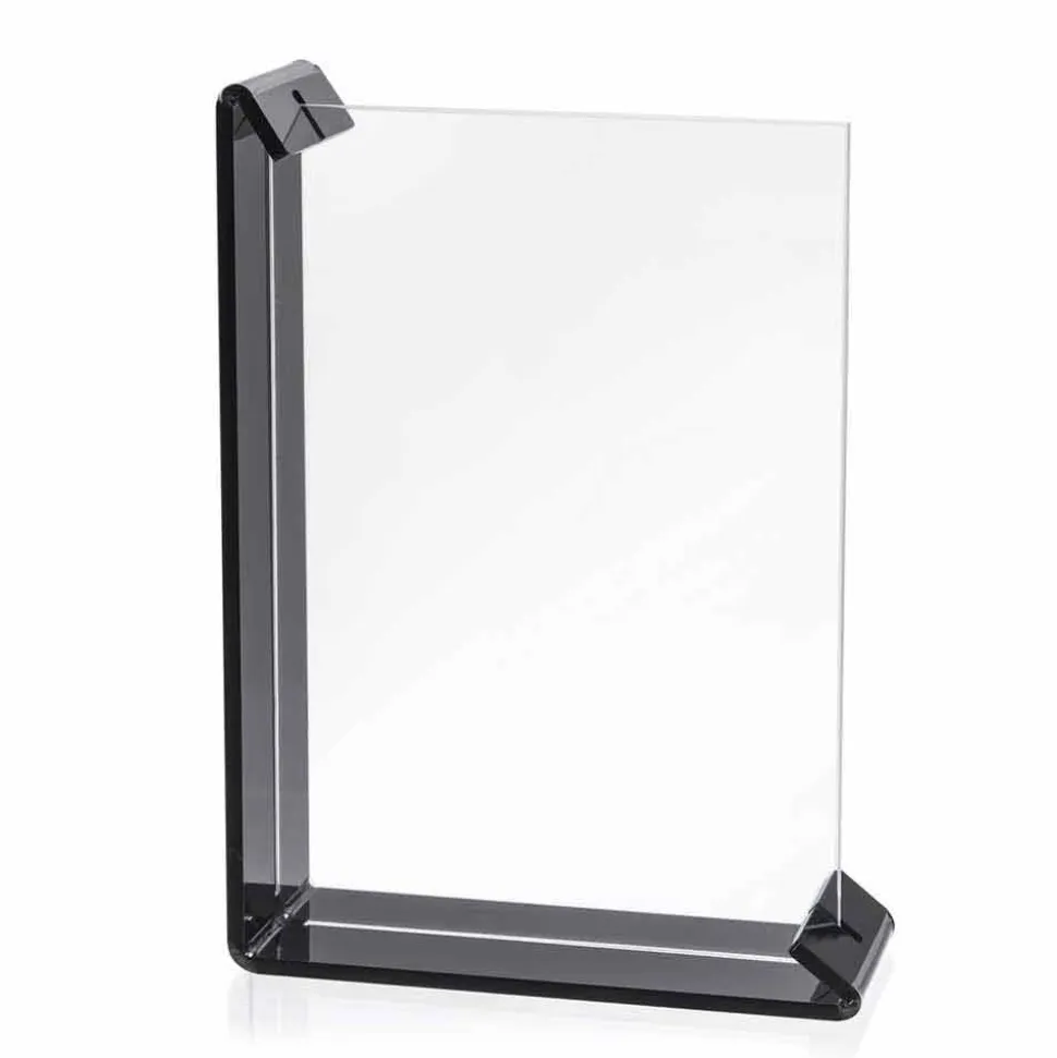 2 Portafoto Multiplo da Tavolo in Plexiglass Colorato o con Legno - Menelao