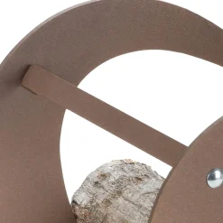 Portalegna di Design da Interno in Acciaio Marrone Made in Italy - Affetto