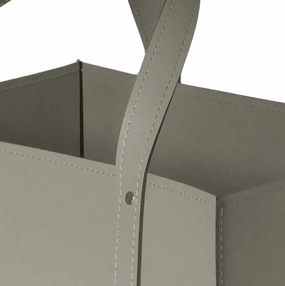 Portalegna di design in cuoio e multistrato Maneghe
