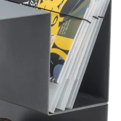 Portalegna di Design per Interno in Acciaio Grigio Made in Italy - Tramontana