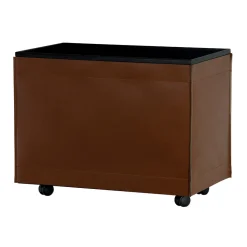 Portalegna di 2 Misure in Ecopelle Marrone Made in Italy - Formica