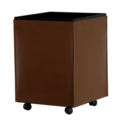 Portalegna di 2 Misure in Ecopelle Marrone Made in Italy - Formica