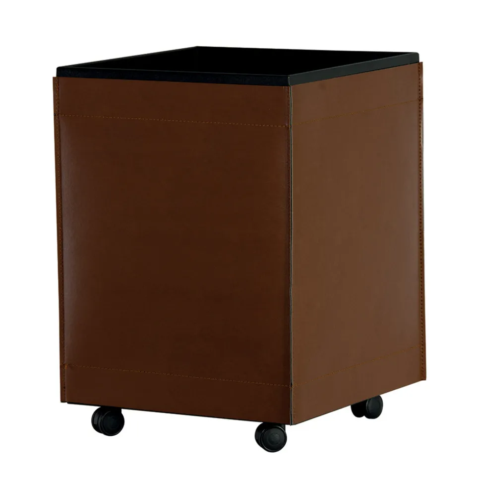 Portalegna di 2 Misure in Ecopelle Marrone Made in Italy - Formica