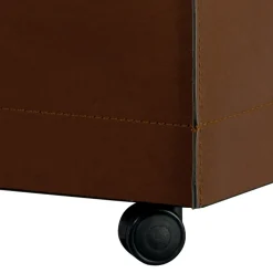 Portalegna di 2 Misure in Ecopelle Marrone Made in Italy - Formica