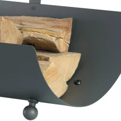 Portalegna in Metallo con Manico e 4 Piedini Made in Italy - Bufalo