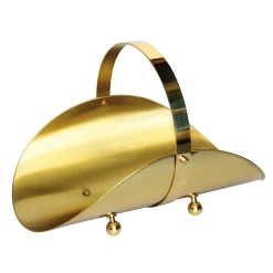 Portalegna in Ottone con Maniglia e 4 Piedini Made in Italy - Tigre