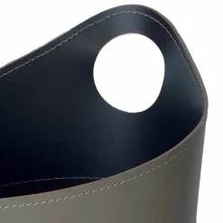 Portalegna, portaferri e ferri per camino in cuoio Nicad,made in Italy