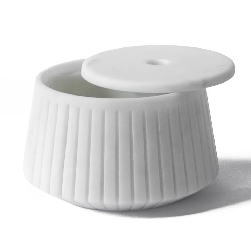 Portaoggetti a Righe Marmo Bianco Carrara o Nero Portoro Design - Cairo
