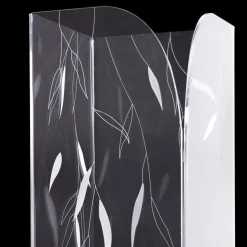 Portaombrelli di Design in Plexiglass Trasparente con Foglie Incise - Kanno