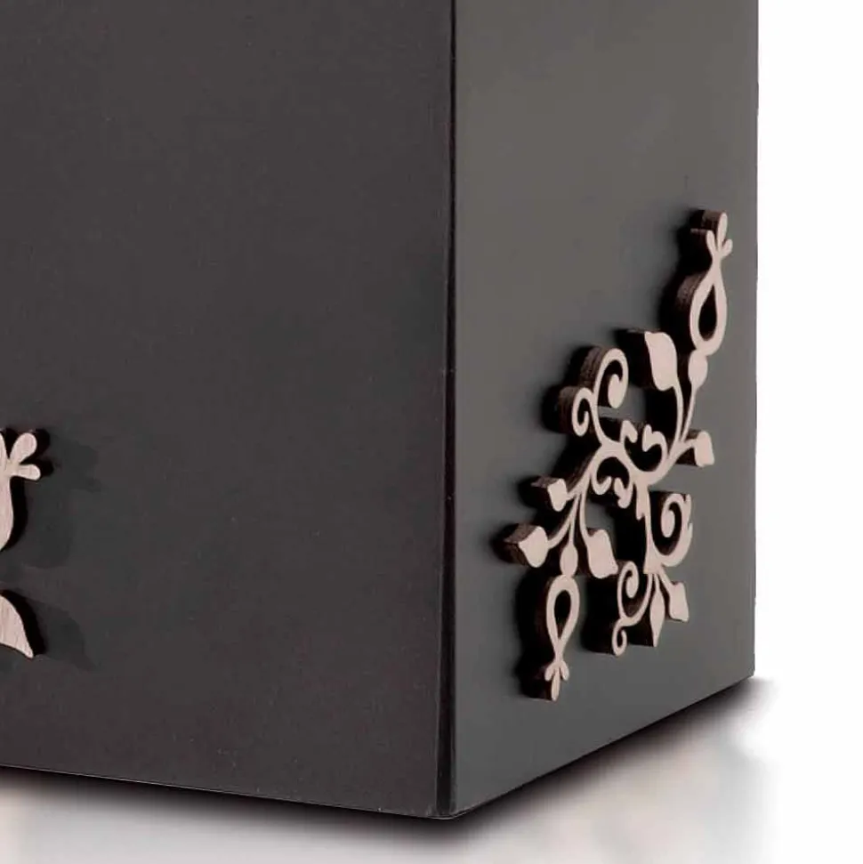 Portaombrelli di Design Rettangolare Elegante Moderno in Legno Decorato - Dekoro